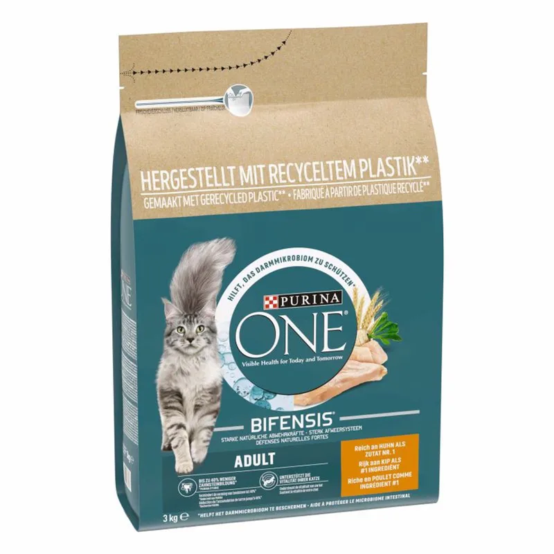 Adult - Kattenvoer Droogvoer - Kip & Volkoren Granen - 3 kg de Purina ONE – photo produit