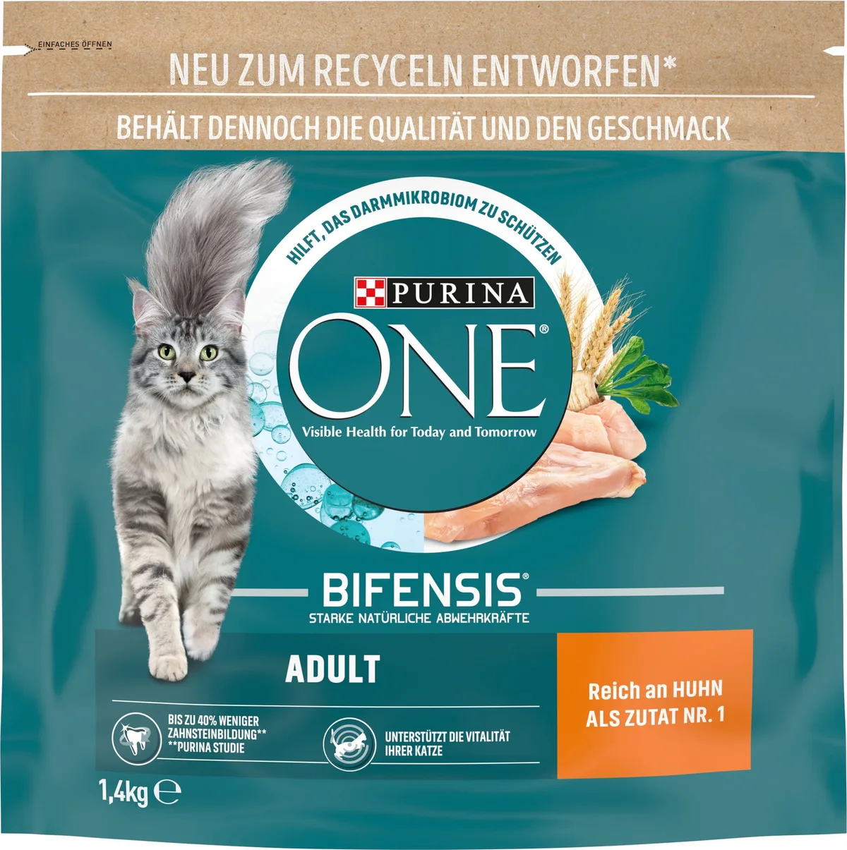 Adult mit Huhn und Vollkorn-Getreide - 1,40 kg von Purina ONE – Produktfoto