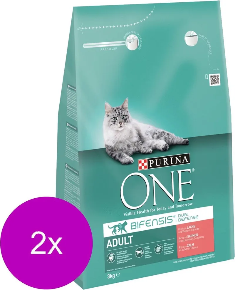 Adult Zalm&Granen - Kattenvoer - 2 x 3 kg by Purina ONE – product photo