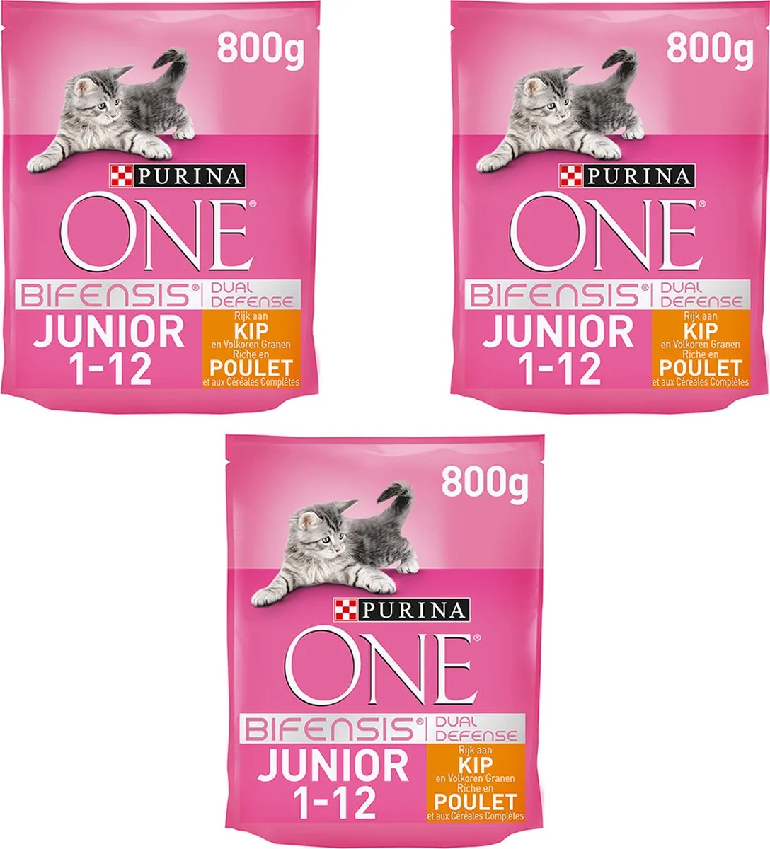 Bifensis Junior Rijk Aan Kip En Volkoren Granen 800 gram x 3 by Purina ONE – product photo