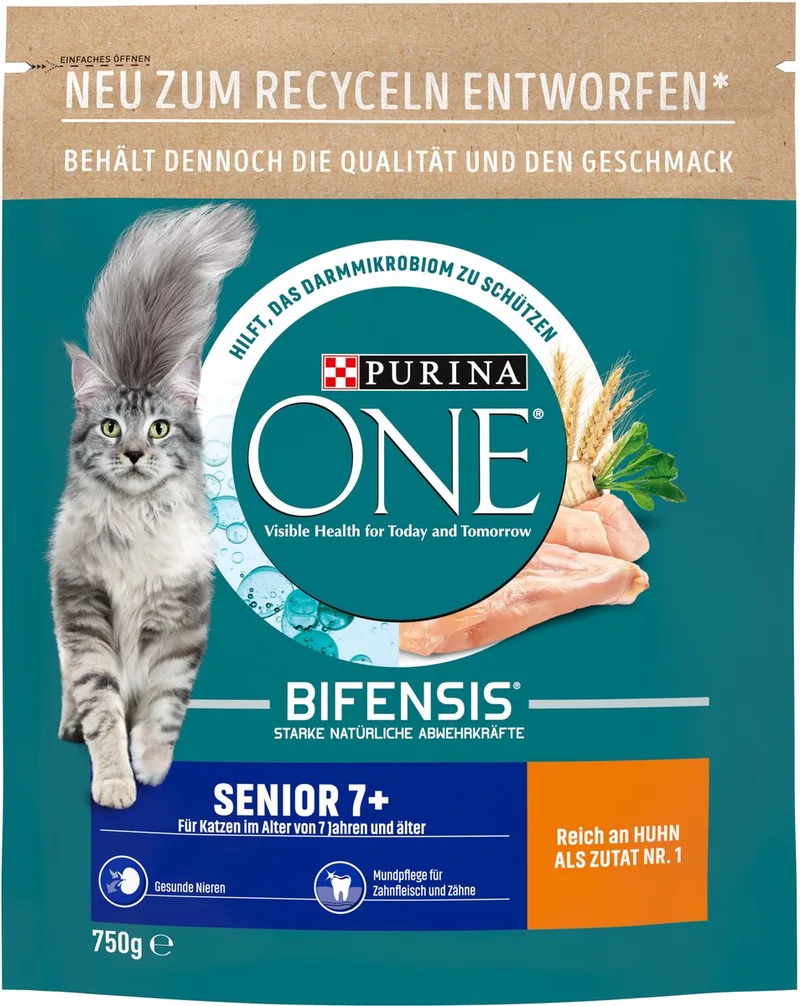 BIFENSIS SENIOR 7+ droogvoer voor katten, rijk aan kip (1 x 750g) by Purina ONE – product photo