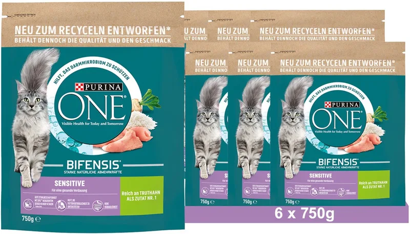 BIFENSIS Sensitive Reich an Truthahn und Reis 6 x 750 g von Purina ONE – Produktfoto