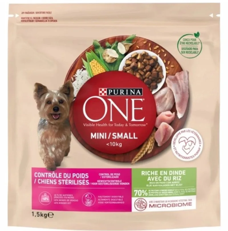 Hondenvoer Mini - Kalkoen en rijst - 1,5kg by Purina ONE – product photo