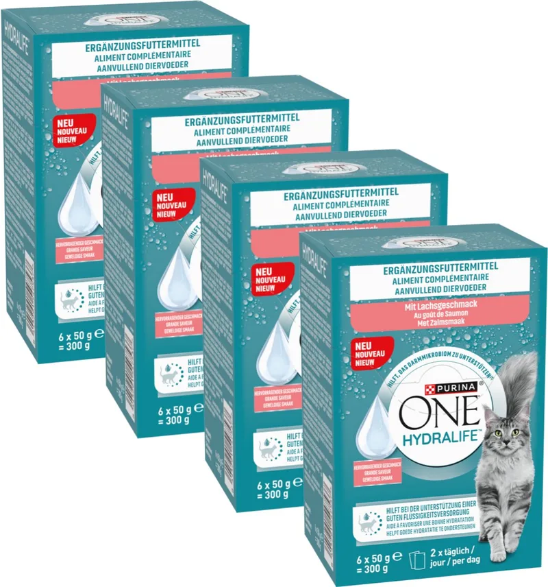 Hydralife - Kattenvoer drinkbare kattensnack - Zalm - 24 x 50 g by Purina ONE – product photo