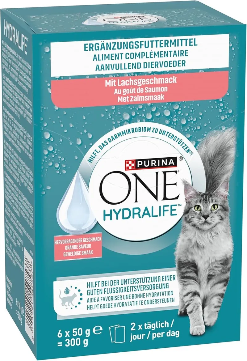 Kattenvoer Nat Hydralife Adult Pouch Zalm - 6 x 50 gr by Purina ONE – product photo