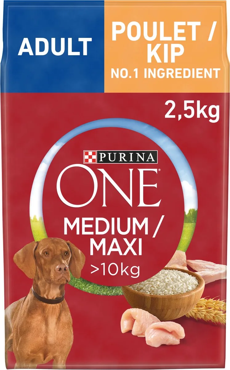 Medium Maxi Adult Honden droogvoer - Kip - 2500g de Purina ONE – photo produit