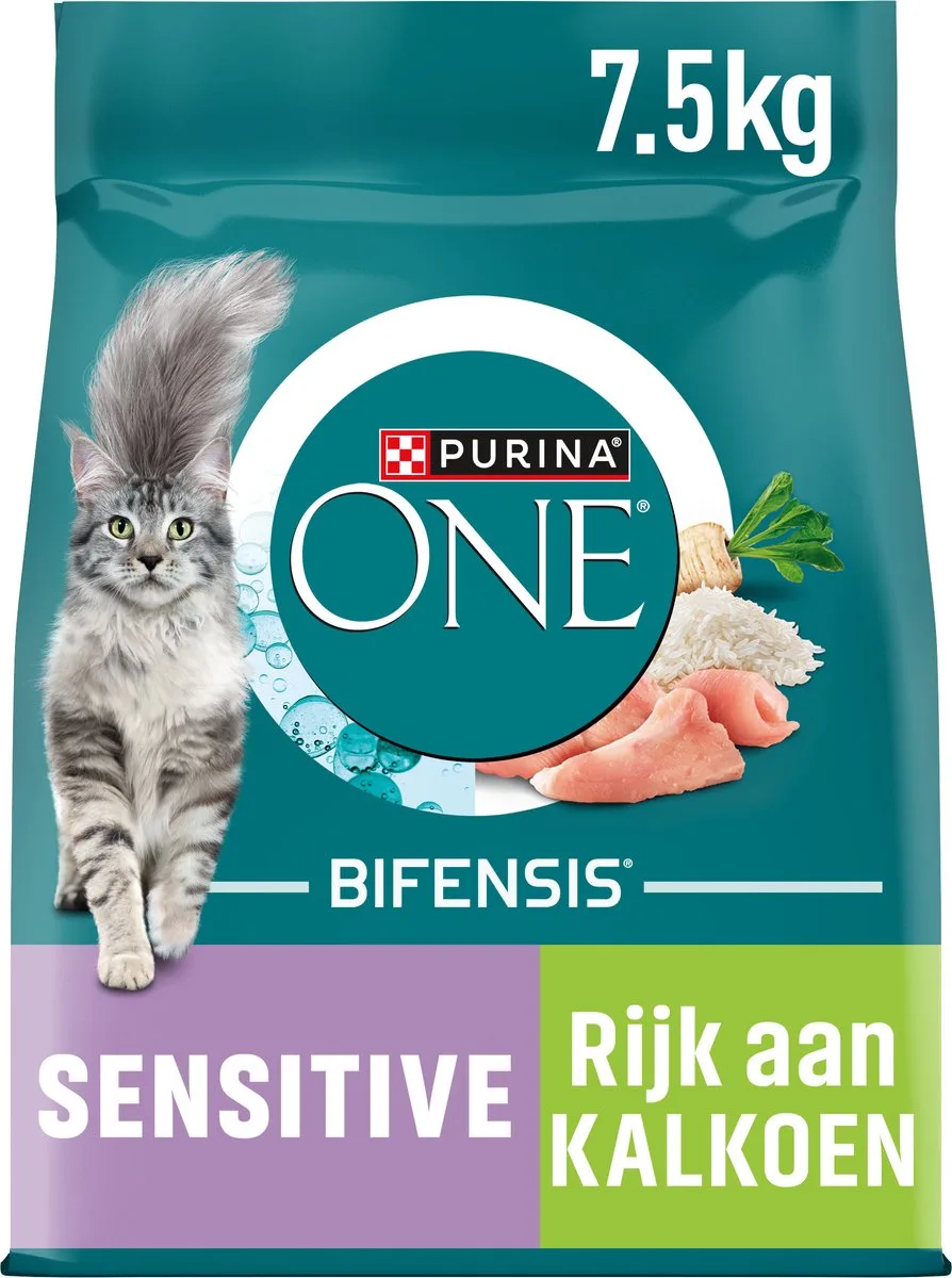 Sensitive - Kattenbrokjes - Kalkoen - 7.5 kg van Purina ONE – productfoto