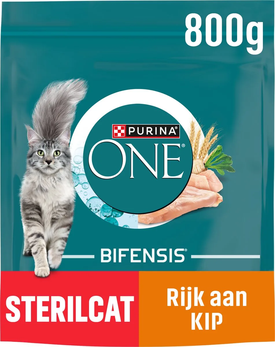 Sterilcat - Kattenbrokjes - Kip - 4 x 800 g by Purina ONE – product photo