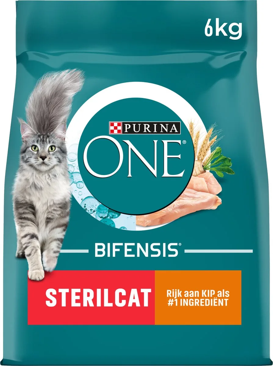 Sterilcat - Kattenvoer Droogvoer - Kip & Tarwe - 6 kg van Purina ONE – productfoto