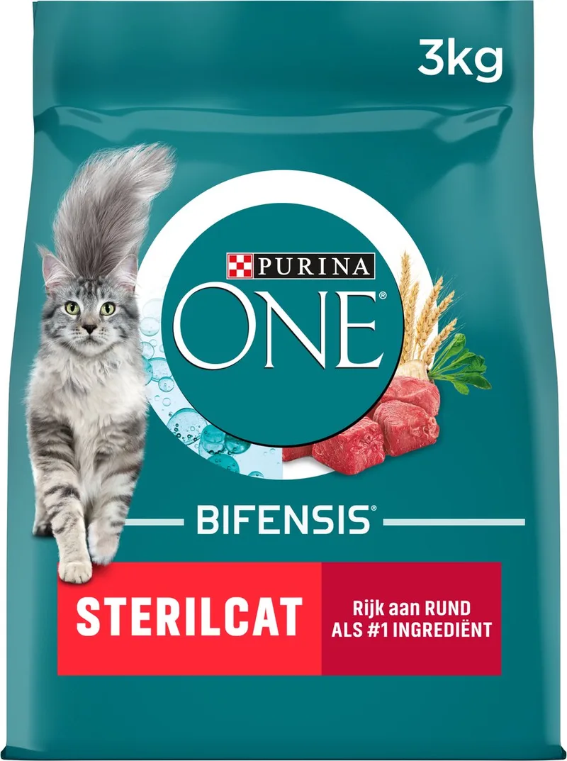 Sterilcat - Kattenvoer Droogvoer - Rund & Tarwe - 3 kg von Purina ONE – Produktfoto