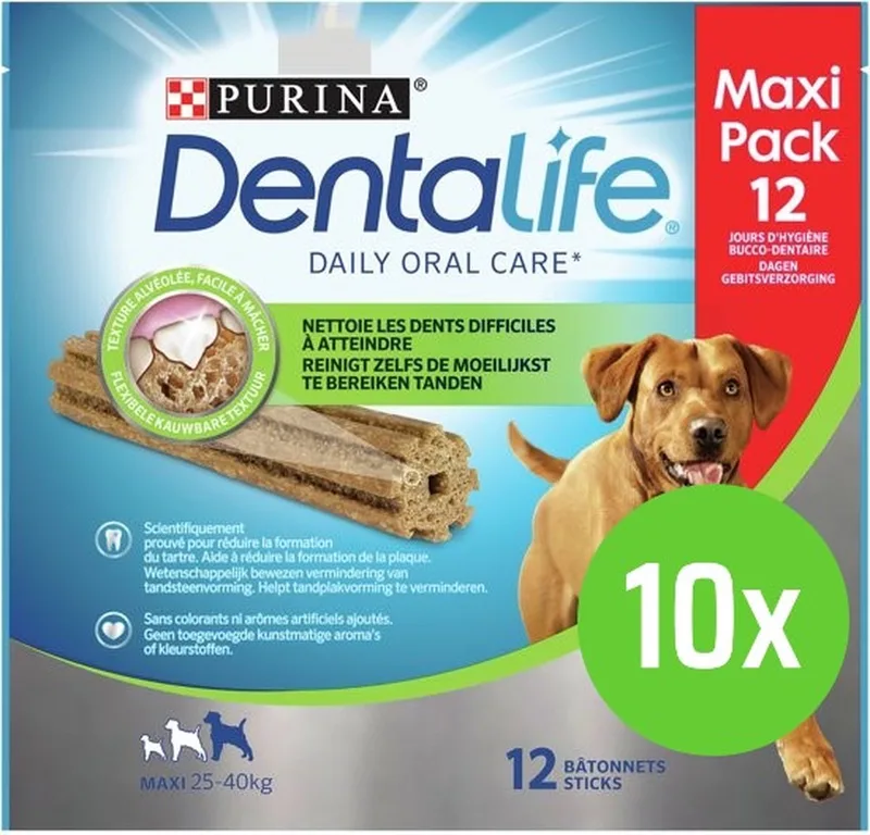 10 x Purina Dentalife Daily Oral Care Large - Hondensnacks - 426 g von Purina – Produktfoto