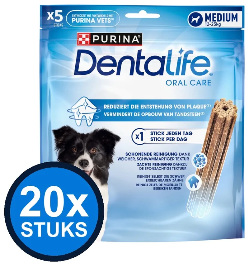 20x Dentalife - Medium Hondensnack - Hondenvoer Snacks - 115 g by Purina – product photo