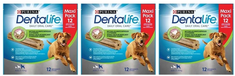 3x Purina Dentalife Daily Oral Care Large Loyalty Pack - Hondensnacks - 426g de Purina – photo produit