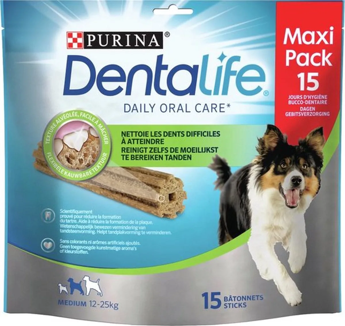 4x Purina Dentalife Daily Oral Care Multipack Medium 345g de Purina – photo produit