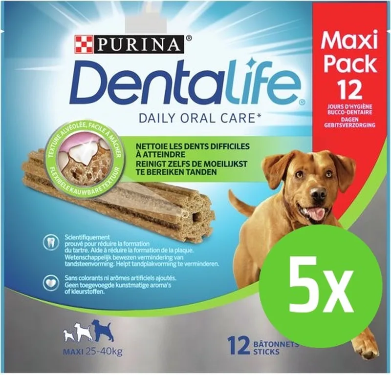 5 x Purina Dentalife Daily Oral Care Large - Hondensnacks - 426 g de Purina – photo produit