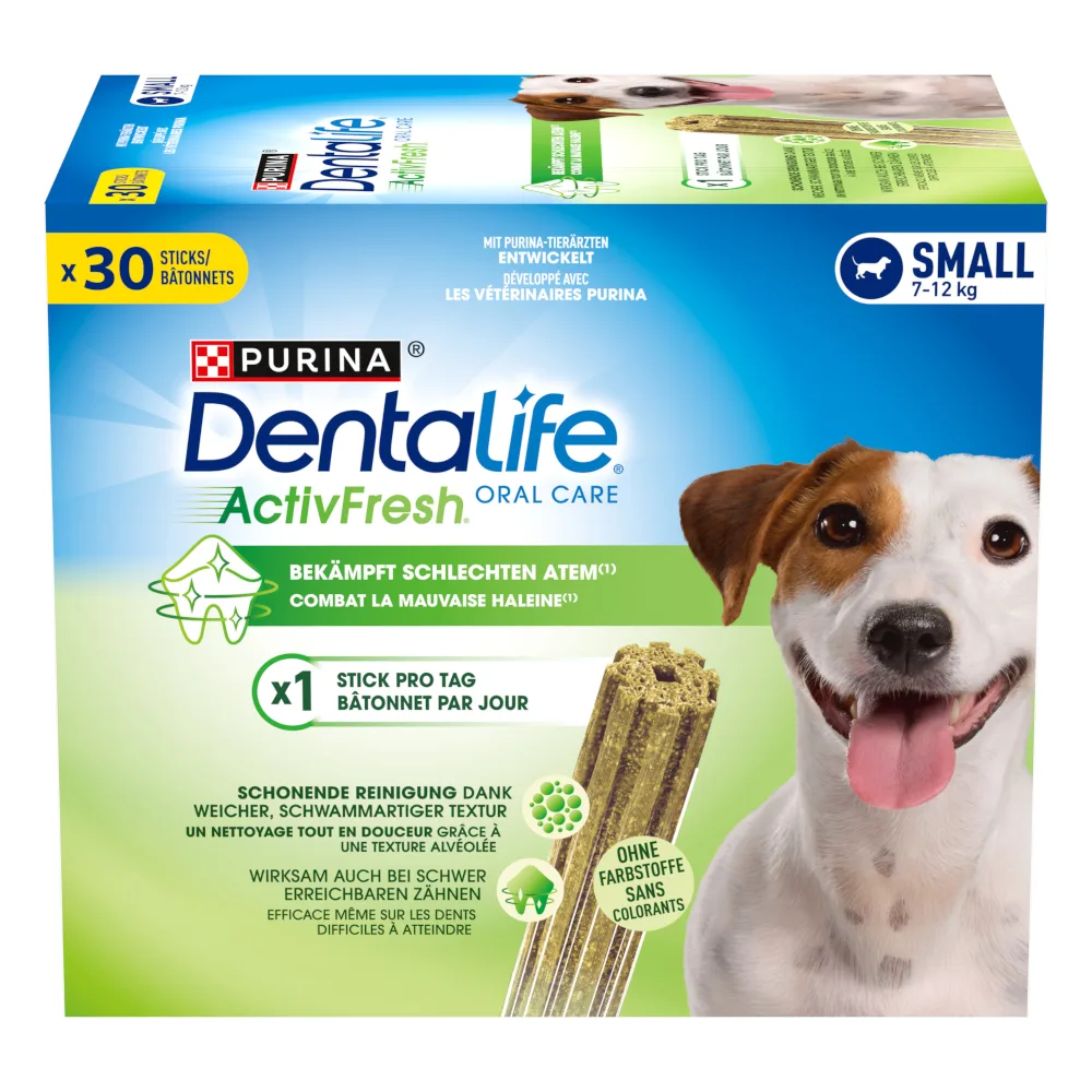 60 Sticks Purina Dentalife Active Fresh Tägliche Zahnpflege-Snacks für kleine Hunde Hundesnacks de Purina – photo produit
