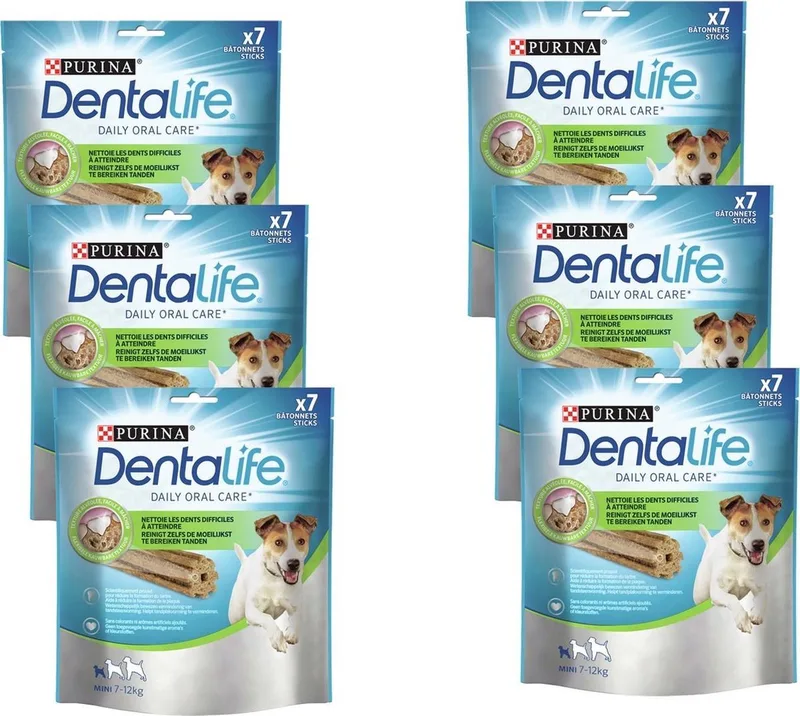 6x Purina Dentalife Daily Oral Care Small - Hondensnacks - 115g by Purina – product photo