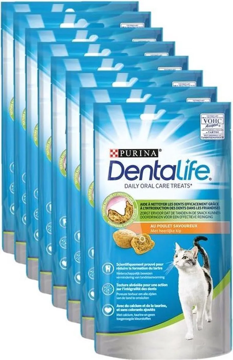 8x Purina Dentalife Oral Care Kip - Kattensnack - 40g von Purina – Produktfoto