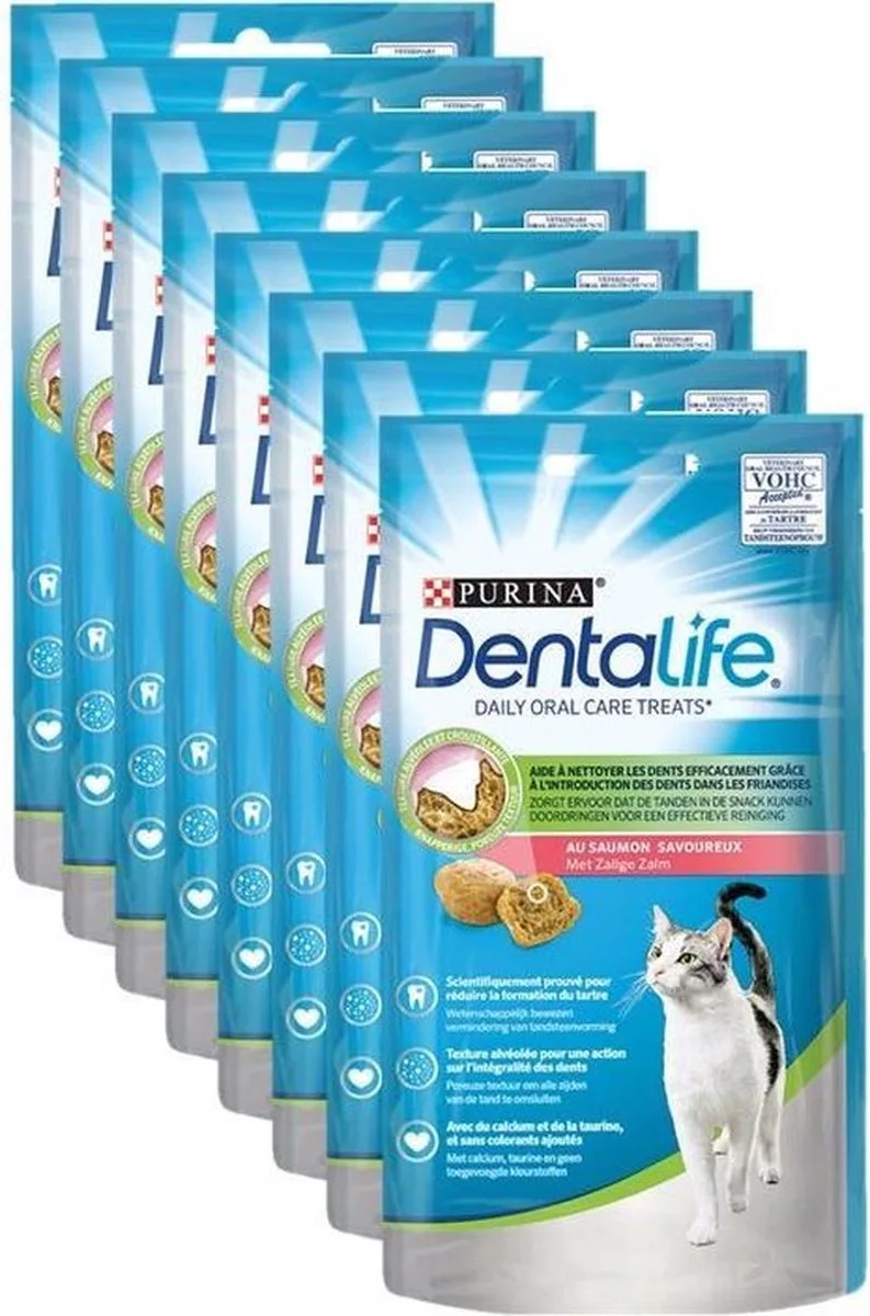 8x Purina Dentalife Oral Care Zalm - Kattensnack - 40g by Purina – product photo