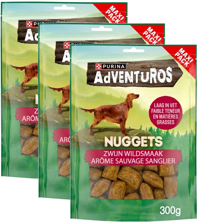 Adventuros Nuggets Wild Zwijn - Multipack - Hondensnacks - 900g (3x300g) von Purina – Produktfoto