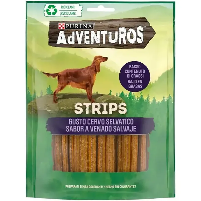 Adventuros Wild Hert Strips Hondensnack 6x90g by Purina – product photo