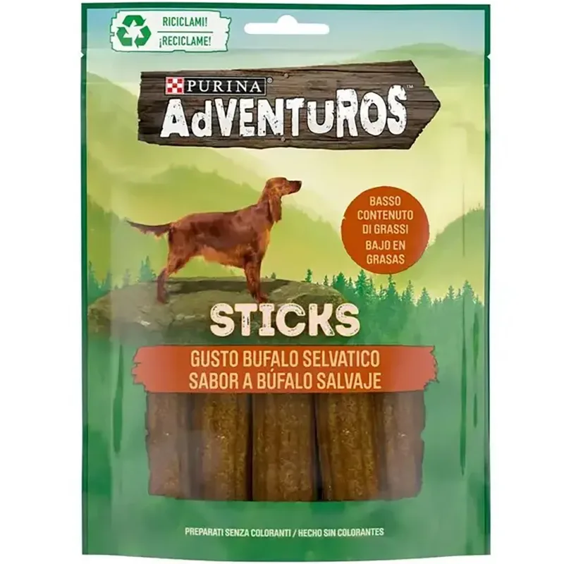 Adventuros Wilde Buffel Strips Hondensnack 6x120g de Purina – photo produit