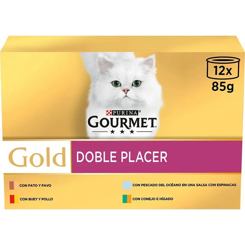 Assortiment De Nourriture Pour Chat Gourmet Double Délices 8x85g Or 12 Unités de Purina – photo produit