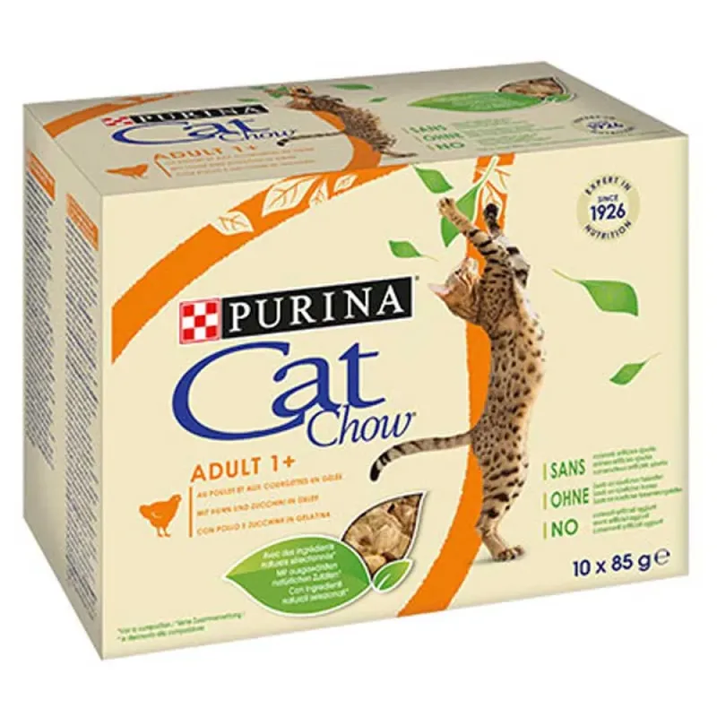 Cat Chow Nassfutter Hühnchen Für Katzen 85g 10 Einheiten von Purina – Produktfoto