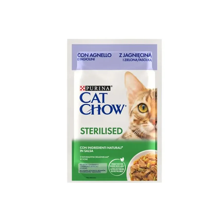Cat Chow Natvoer Voor Gesteriliseerde Katten Met Lam 26x85g by Purina – product photo