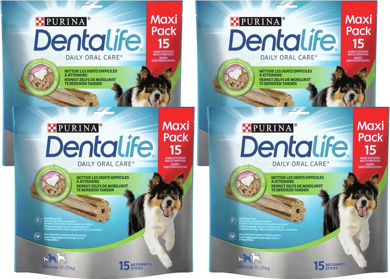 Daily Oral Care - Hondensnacks - 4 x 345 g 15 stuks Multipack Medium by Purina – product photo