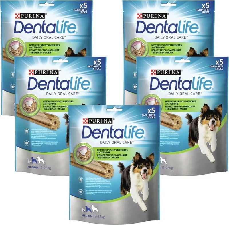Daily Oral Care Medium - Hondensnack - 5 x 5 sticks de Purina – photo produit