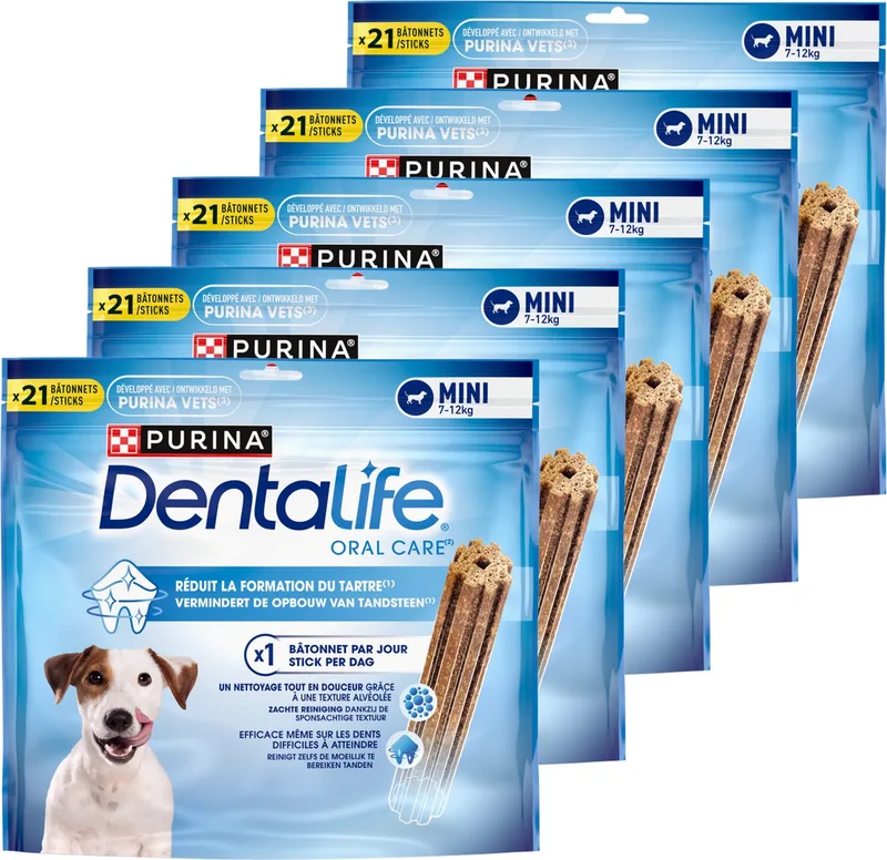Daily Oral Care Small - Hondensnacks - Kip - 5 x 345 g by Purina – product photo
