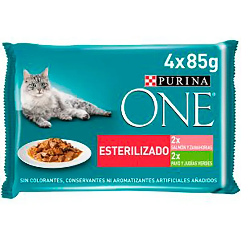 Een Gesteriliseerde Zalm En Kalkoen Nat Kattenvoer 12x4x85g by Purina – product photo