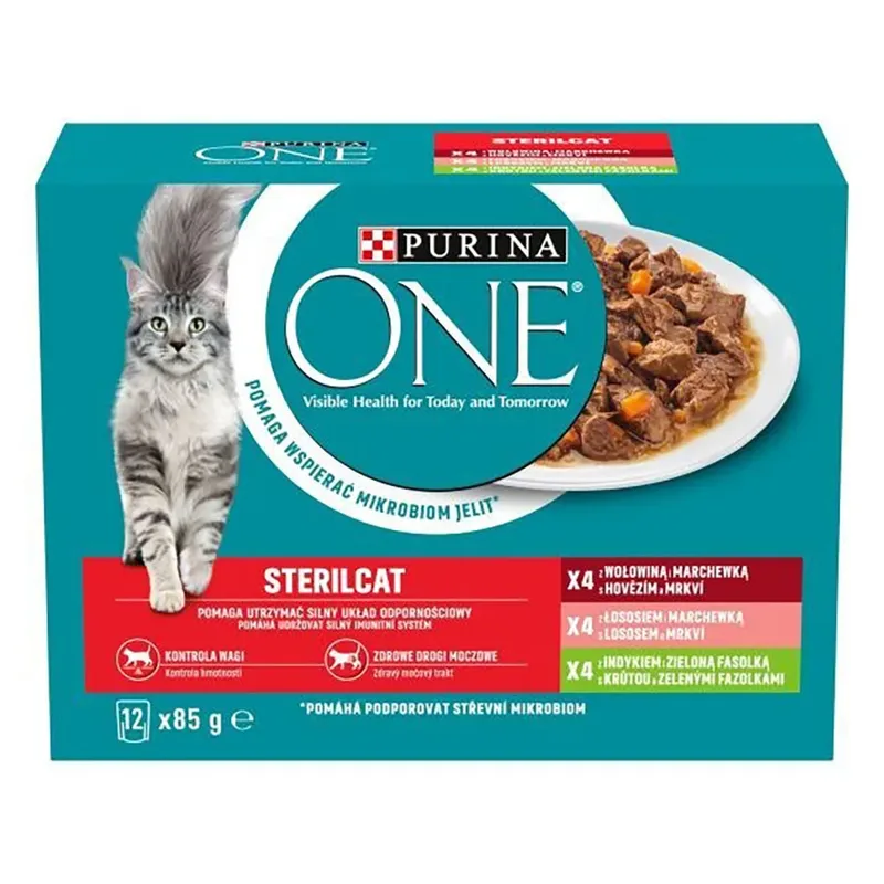 Eén Steriele Mix Smaken Natvoer Voor Katten 85g fra Purina – produktbillede