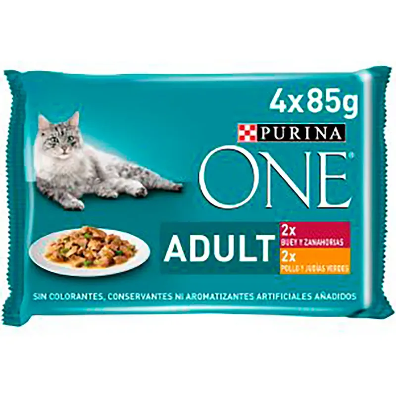 Nourriture Humide Pour Chats Adulte Poulet Et Bœuf 12x4x85g de Purina – photo produit