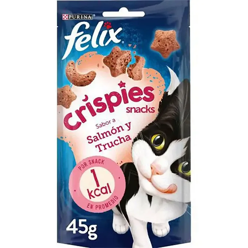 Felix Crispies Kattenvoer Met Zalm En Forel 45g 8 Eenheden by Purina – product photo