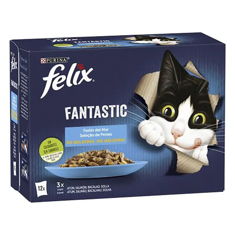 Felix Fantastic Sea Feast Kattenvoer 12x85g 6 Eenheden von Purina – Produktfoto
