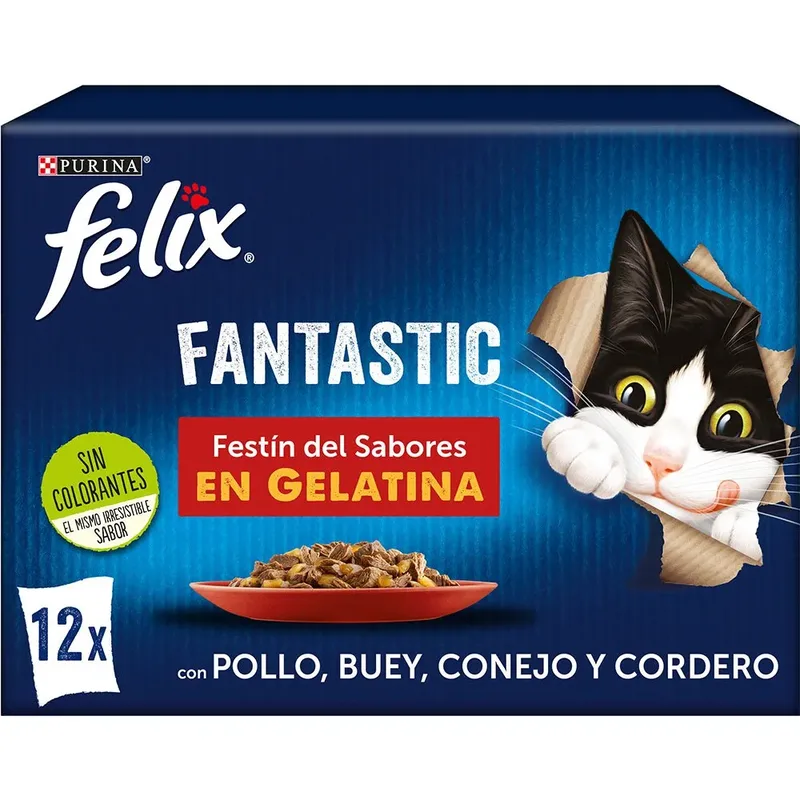 Felix Fantastic Vleesfeest Katten Snack 85g 12 Eenheden by Purina – product photo
