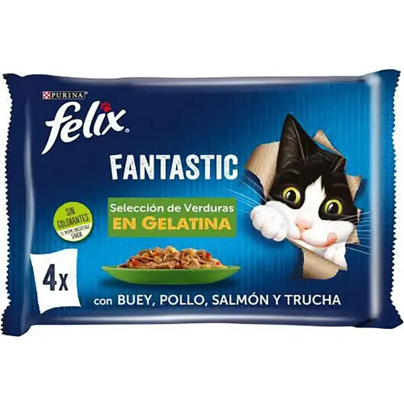 Felix Fantastische Groente Selectie 4x85g Katten Snack 12 Eenheden by Purina – product photo