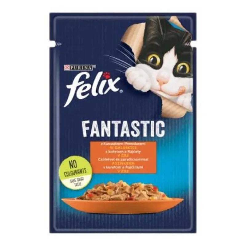 Felix Fantastisches Nassfutter Hühnchen Tomate Für Katzen 85g von Purina – Produktfoto