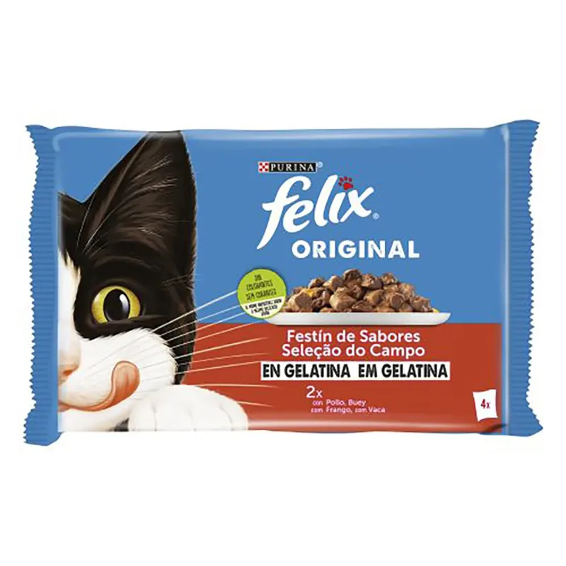 Felix Original Smakenfestijn Natvoer Voor Volwassen Katten 12x4x85g by Purina – product photo