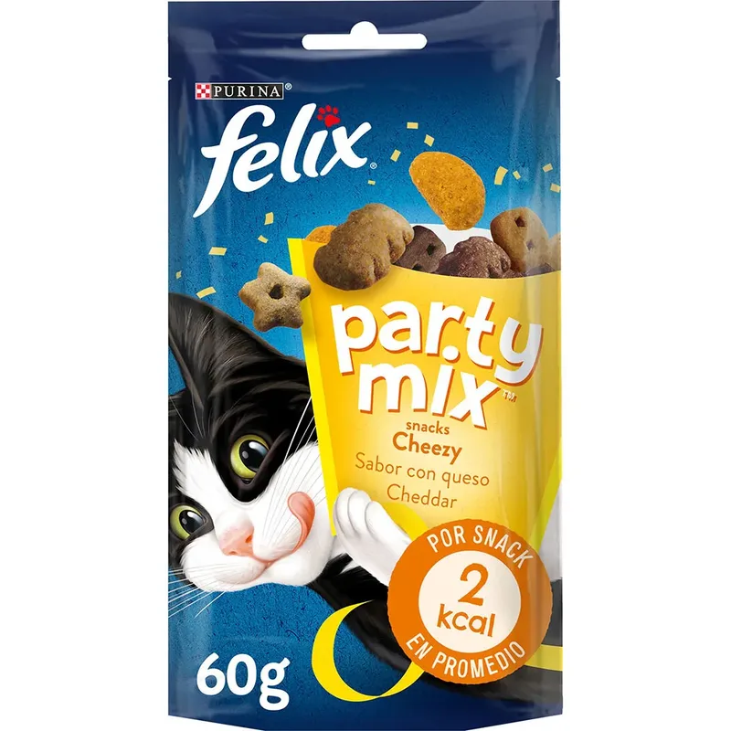 Felix Party Mix Nourriture Humide Pour Chats Saveur Fromage 8x60g de Purina – photo produit