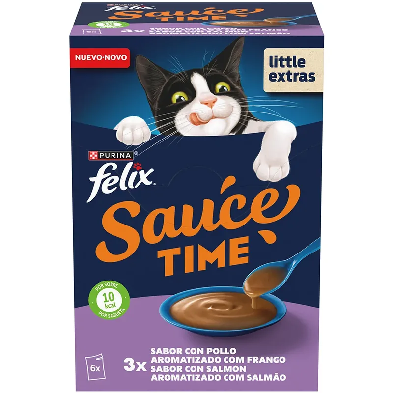 Felix Sauce Suppe Huhn Und Lachs Nassfutter Für Katzen 6x48g von Purina – Produktfoto