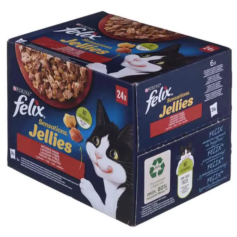 Felix Sensations Smaken Van Het Platteland In Gelei 24x85g Natvoer Voor Katten by Purina – product photo