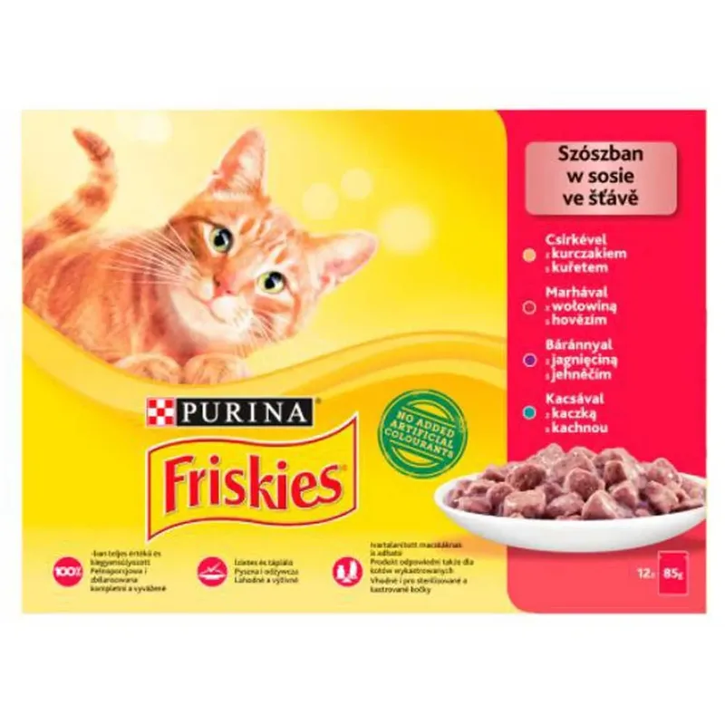 Nourriture Humide Pour Chats Friskies Mix Viande 85g 12 Unités de Purina – photo produit