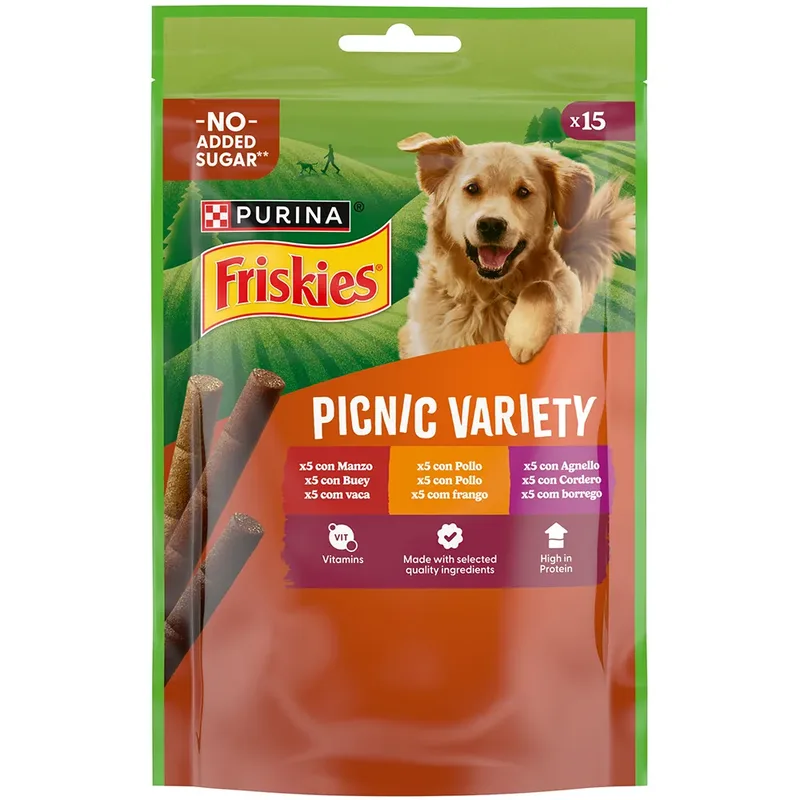 Friskies Picnic Variety 15 Honden Snack 8x126g fra Purina – produktbillede