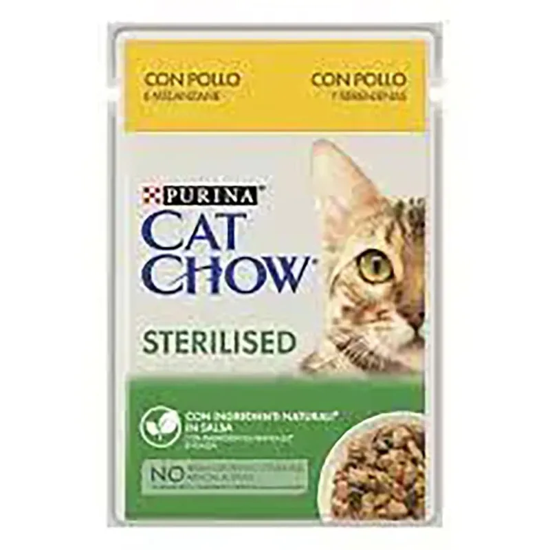 Gesteriliseerde Kip Aubergine Kattensnack 85g 26 Eenheden by Purina – product photo