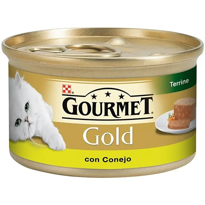 Gold Gourmet-katzenfutter Mit Kaninchen 85g 24 Einheiten von Purina – Produktfoto