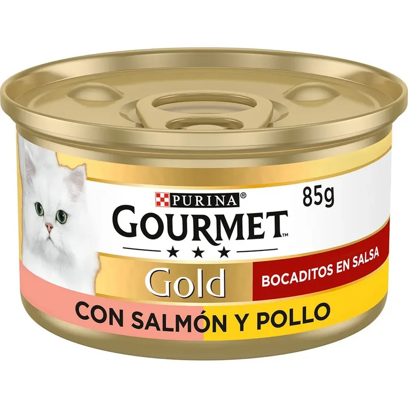 Goud Gourmet Bocadi In Saus Met Zalm/kip 24x85g Kattenvoer de Purina – photo produit
