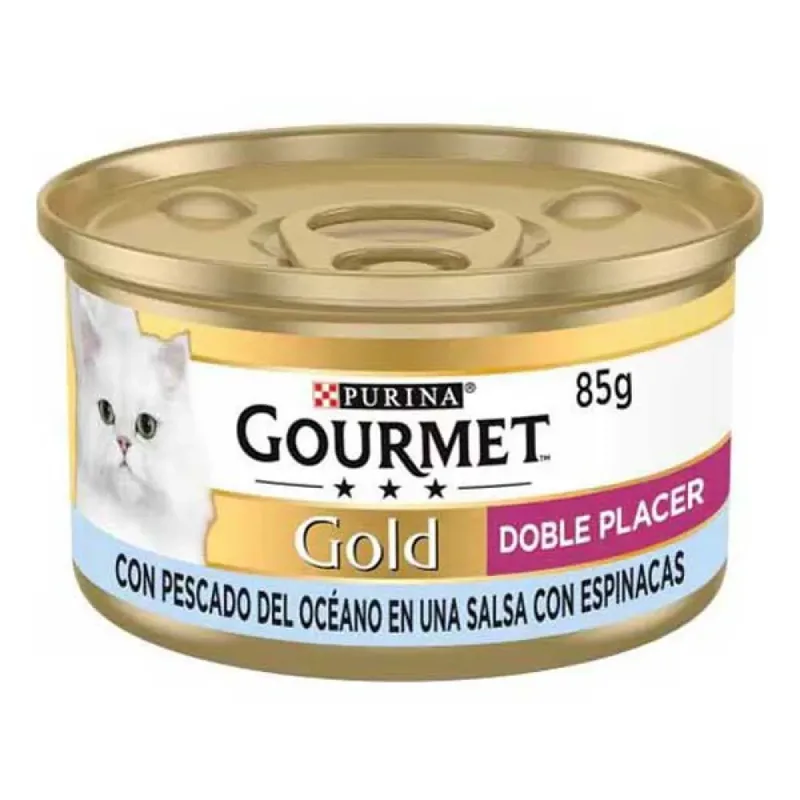 Double Délice Gourmet Au Poisson Et Aux Épinards 24x85g Nourriture Pour Chat Or de Purina – photo produit